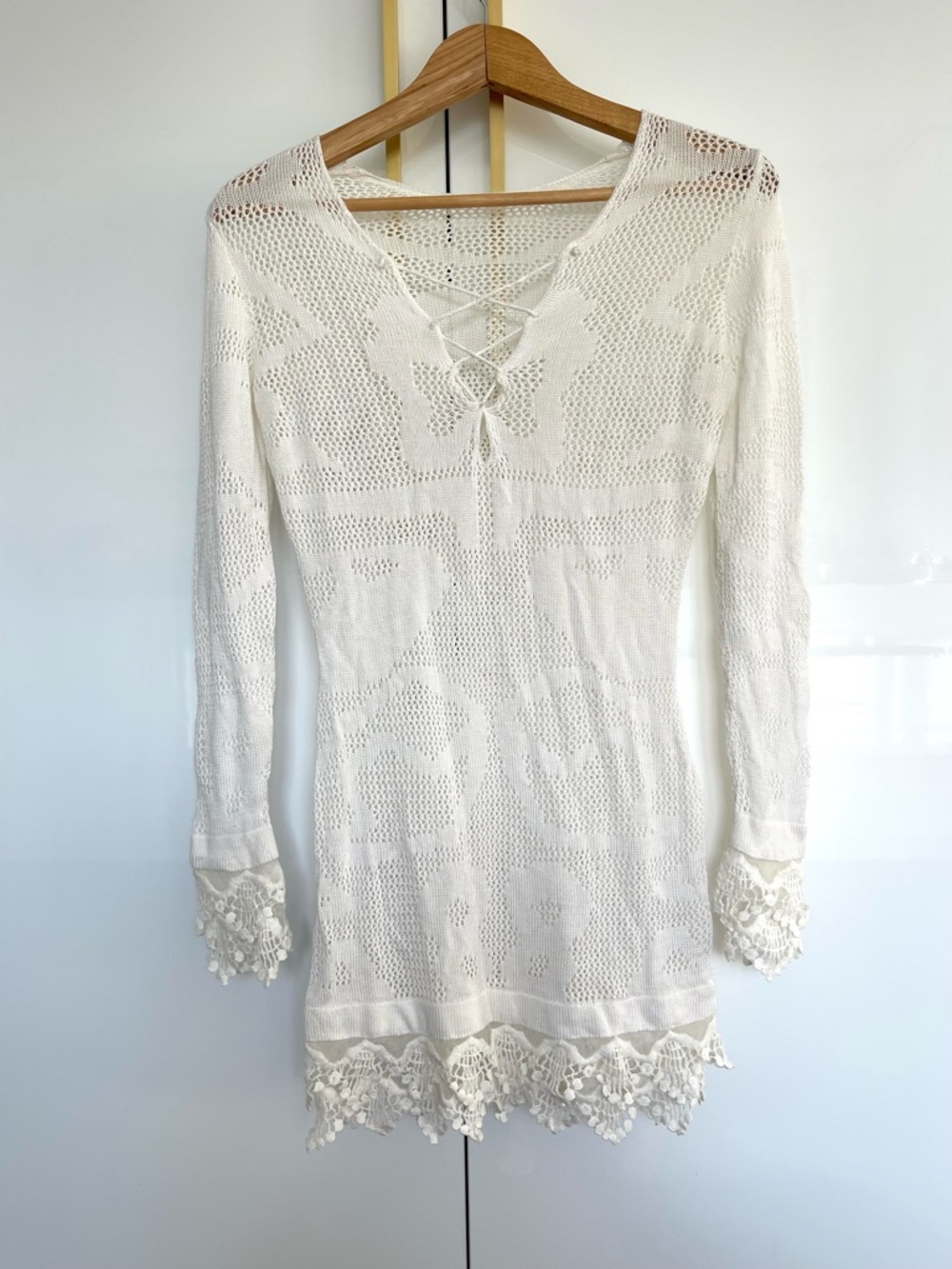 Lace Crochet swimsuit cover-up XS
